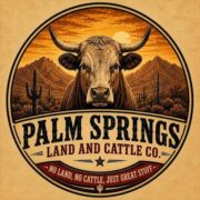Logo for Palm Springs Land & Cattle Co. Logo for Palm Springs Land & Cattle Co.