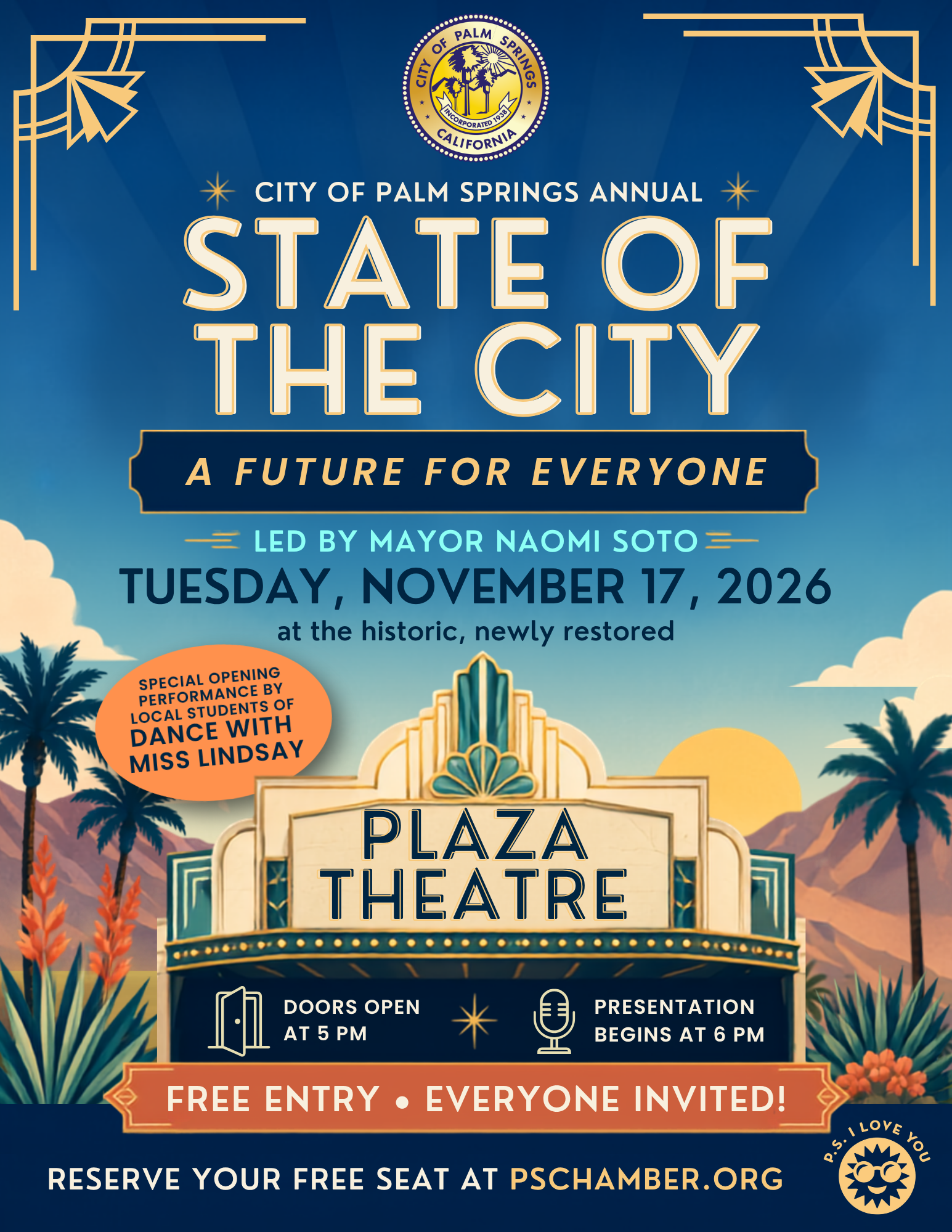 Palm Springs State of the City 2026 flyer